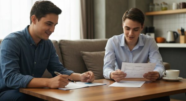 Professional reviewing financial documents