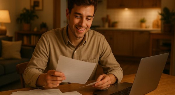 Professional reviewing financial documents
