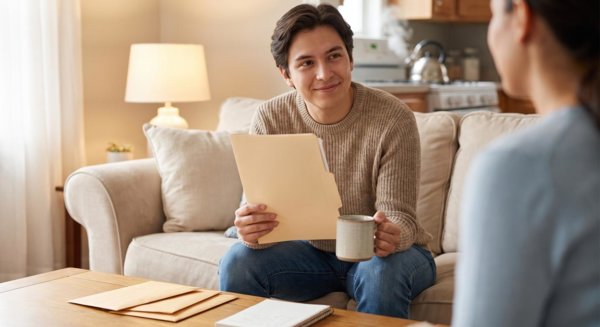 Person reviewing tax documents